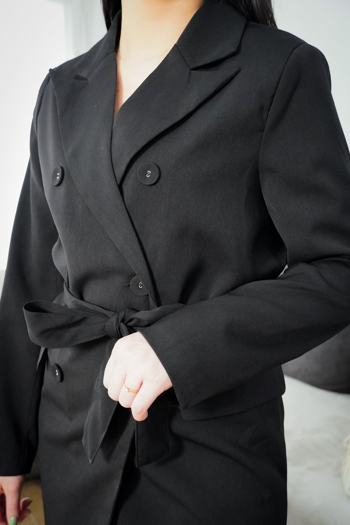 robe blazer noir femme chic