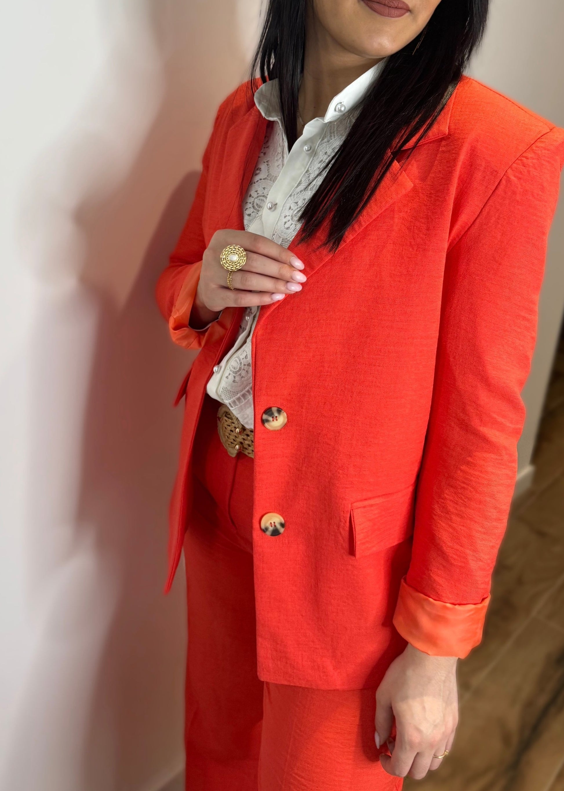 blazer corail printanier