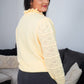 pull fin jaune pastel femme